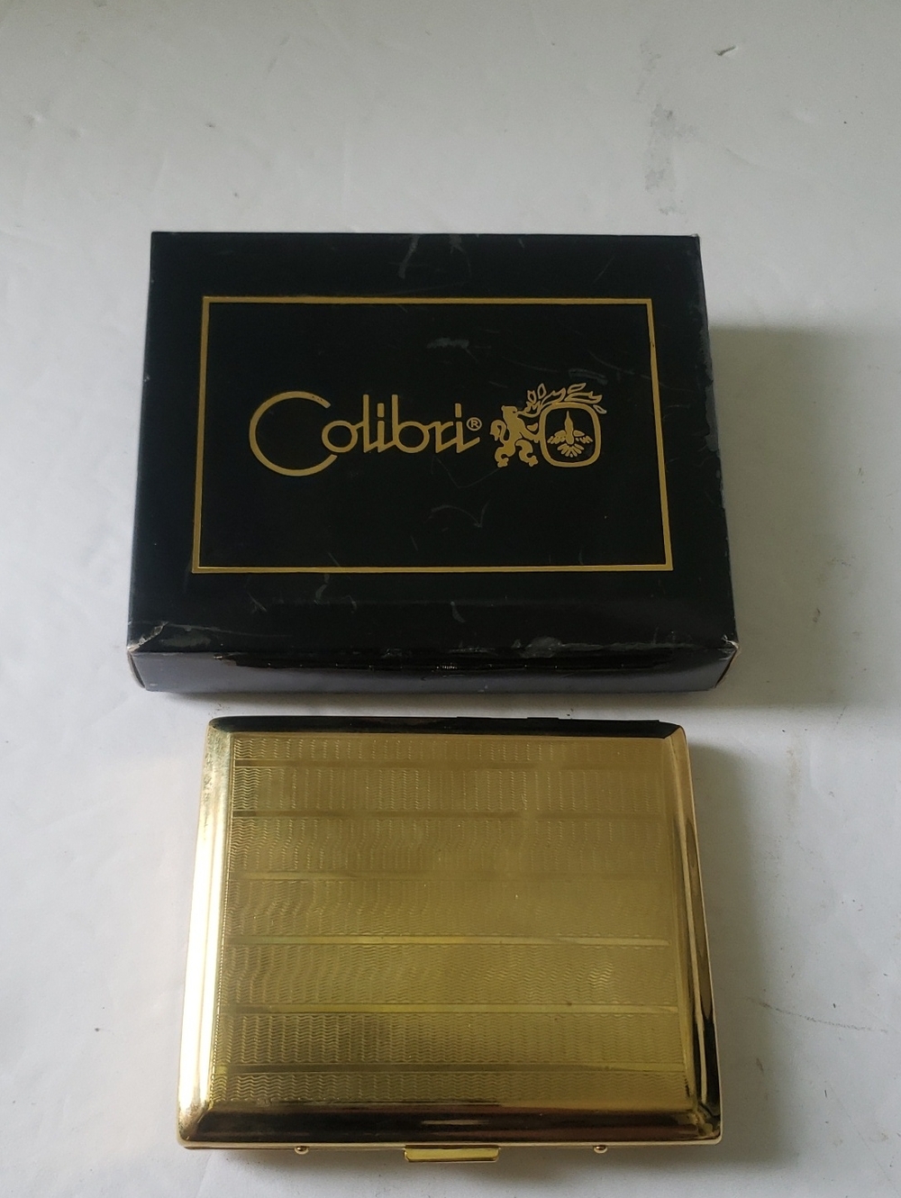 Colibri Vintage Gold Toned Cigarette Case Holder